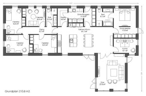 Eksemple på en plantegning,